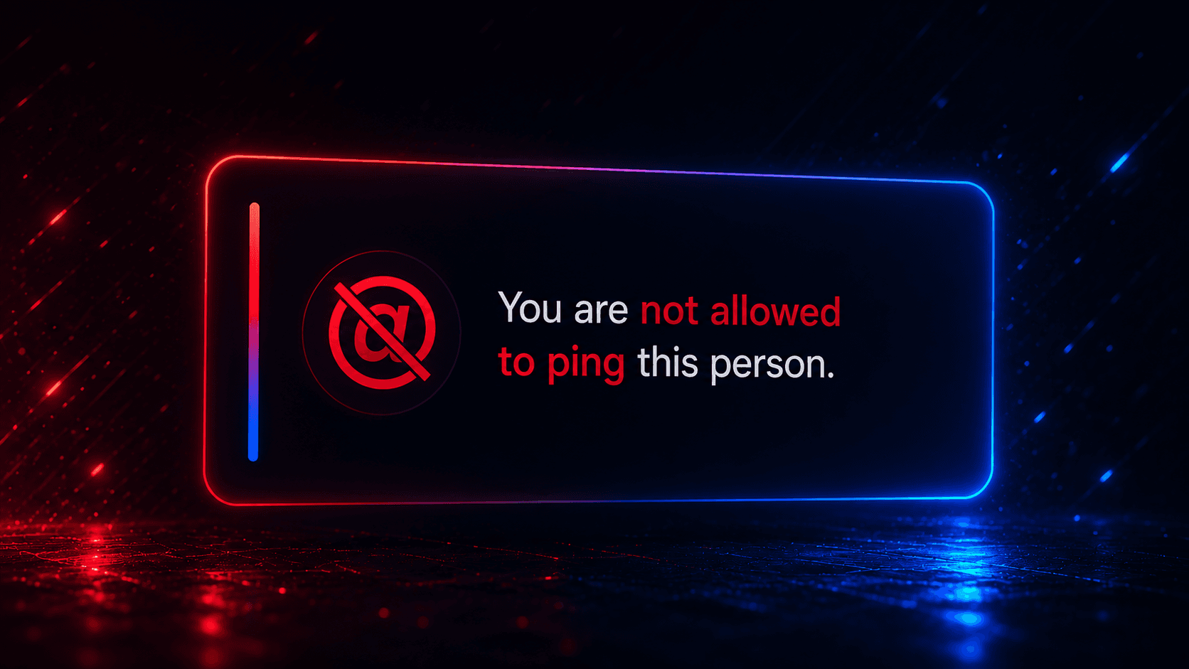 Anti-ping feature