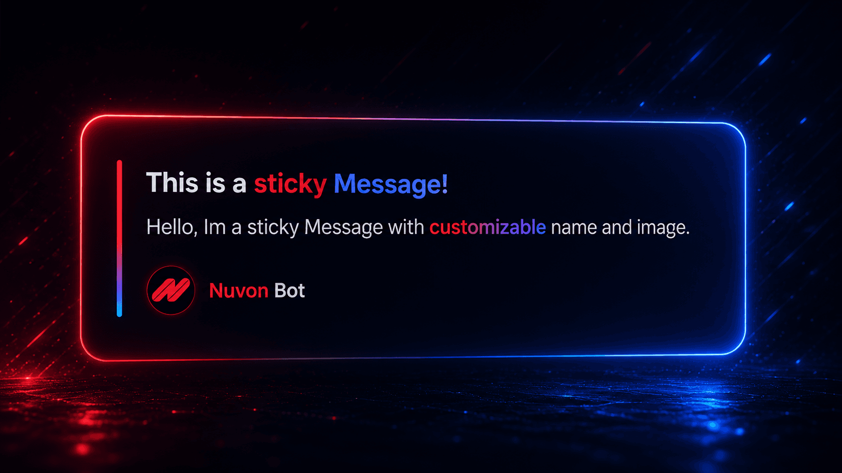 Sticky messages feature