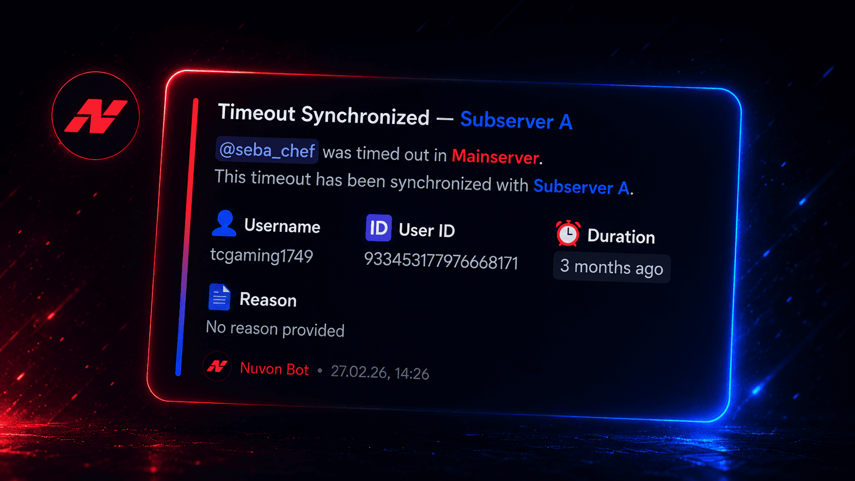 Server synchronisation feature
